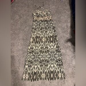 The Limited Animal Print Maxi Dress with neon detail